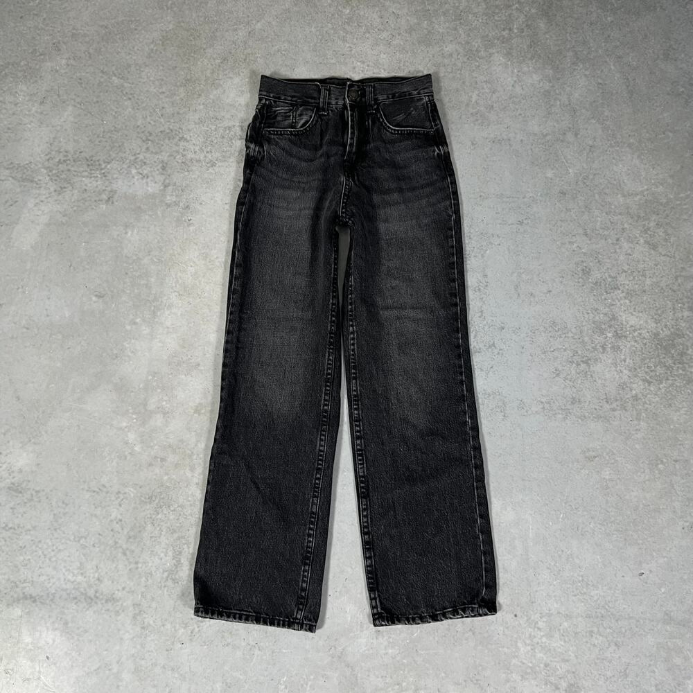 Relaxed Straight High Rise Stradivarius Women’s Black Baggy Jeans Size 00/23